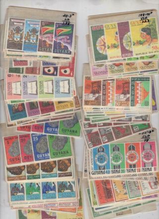 Guyana - Dealers Stock Of & Stamps In Glassines -