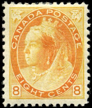 Canada 82i F - Vf Og H 1899 Queen Victoria 8c Brownish Orange Numeral