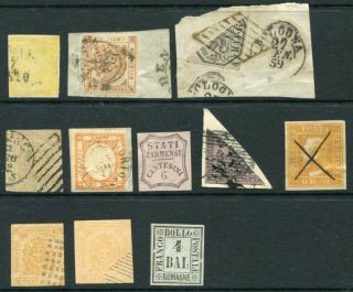 Italian States Reprint Forgery Lot 11 Stamps