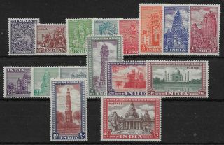 India Sg309/24 1949 - 52 Definitive Set Mnh