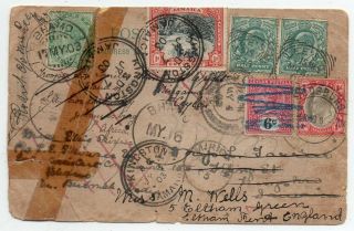 1903 Great Britain / India / South Africa / Jamaica Mixed Franking Cover