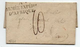 1830 France Expeditionary Forces In Algeria Cover,  Africa Army Cancel