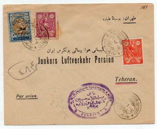 1925 Persa Middle East First Flight Cover Bushire - Teheran,  Stamps