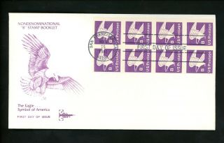 Us Fdc Gill Craft Cachet 1819a Nondenominational B Stamp Booklet Eagle 1981