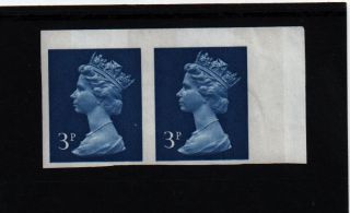 X855b 3p 2 Band Stamp Total Imperf Pair Mistake Error Sg £400 Mnh