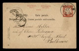Dr Who 1889 Germany - Ulm To Usa Postal Card Stationery C129187