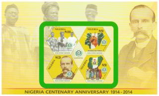 Nigeria,  2016 Centenary - Landmarks/personalities Ms X 2 Nhm