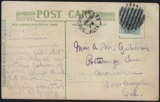 1910 Simons Valley Alta (open 1907 - 26 Rf E) On Hot Air Shots Post Card