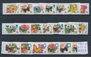 Gx02140 Cook Islands 1987 Insects Flora Butterflies Lot Mnh Cv 60,  5 Eur