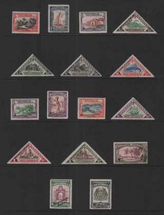 Mozambique Co.  1937 Waterlow Color Samples,  16 Different 5c - 20e,  Array Of Colors