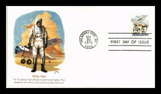 Dr Jim Stamps Us Wiley Post Air Mail First Day Cover Oklahoma City C96