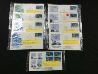 Treasure Coast Stamps 9x Polar Explorers Fdc First Day Issue Covers 241