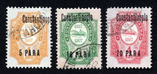 Constantinople 1909 Set Of Stamps Kramar 66 - 68 Lot1