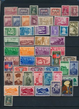 Turkey.  Stock Page With Stamps.