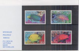 Seychelles Stamps 2010 - 2012 - Fish Mnh W Cover Of Seychelles Philatelic Bureau