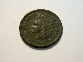 Wow 1874 F,  Indian Head Cent,  Low Priced Semi Key Date Coin To Collect