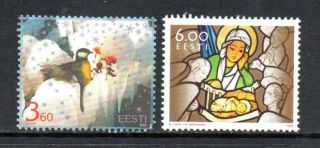 Estonia Mnh 2003 Sg453 - 454 Christmas