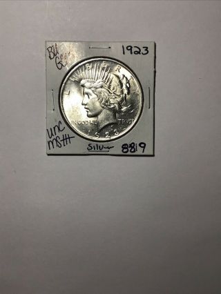 1923 Gem Peace Silver Dollar Bu Ms,  Unc Coin Well Struck