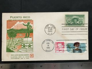 Puerto Rico 1990,  San Juan.  Gob Lm Marin Fdi Cachet Covers Some Art/handcrafted