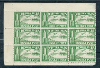 Britain Western Isles Early Rocket Post Stamp Fine Mnh Block