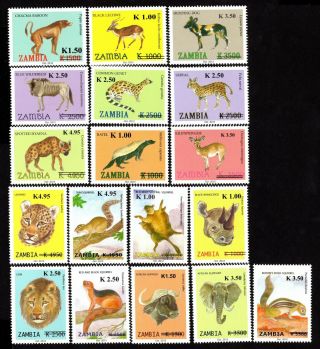 Zambia 2014 Group Of 18 Stamps Mi 1715 - 1732 Mnh Cv=50€