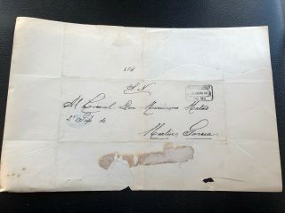 Argentina,  Cover Isla Martin Garcia,  1878,  Stamped Military Office,  Colonel Chief