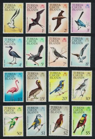 Turks And Caicos Tern Frigatebird Noddy Heron Osprey Pelican Birds 16v Mnh