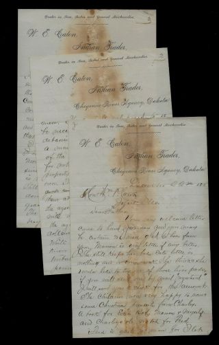 1879 Cheyenne,  Wyoming Letter - Military Control Over Indians,  Trading,  Content