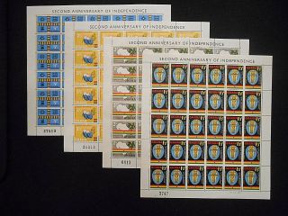 Ghana 1959 2nd Anniversary Of Independence Set Sg 207 - 210; Full Sheets Of 30 Mnh