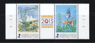 Singapore 2013 World Stamp Exhibition 2015 Series 2 Se - Tenant Set 2 Stamps
