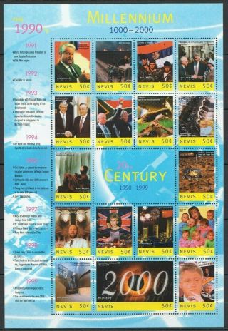 Ec107 Nevis Millennium 1000 - 2000 20th Century 1990 - 1999 The 1990 