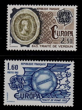France Scott 1827 - 1828 Mnh Europa (cept)
