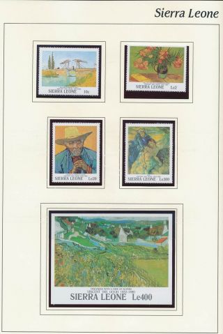 Xb70835 Sierra Leone Van Gogh Art Paintings Fine Lot Mnh