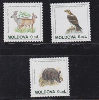 Moldova 1995 Sc 158/60,  Fauna,  Set Mnh O101