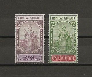 Trinidad & Tobago 1921/2 Sg 214/15 Cat £255