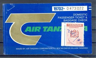 Tanzania 1986 - - Revenue Sh.  125 - On Part Of Ticket - Air Tanzania -