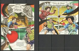 St2583 2013 Mozambique Sport Table Tennis Ping Pong Kb,  Bl Mnh