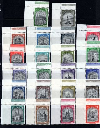 22 Panama Cv$50 Sc C300 - C321 Stamps Set Cathedrals Churches 1964 Id 1622