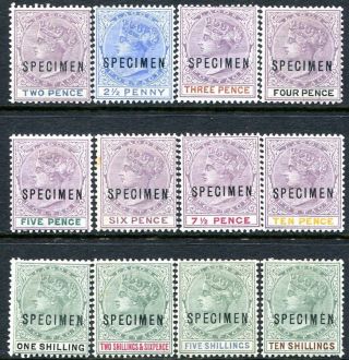 Lagos - 1887 - 1902 Set To 10/ - With Specimen Ovpt Sg 305 - 41s Mounted V27081
