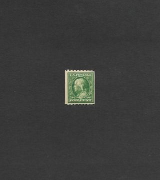 Us Stamps Sc 390 Ben Franklin 1c Coil Perf 8.  5 Horiz Mh 1910