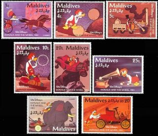 Maldives Disney Donald Duck & The Wheel Set Of Eight