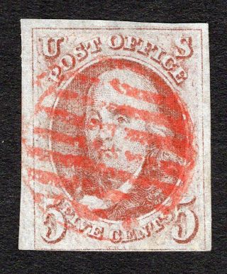 Usa 1847 Stamp Scott 1 Cv=400$