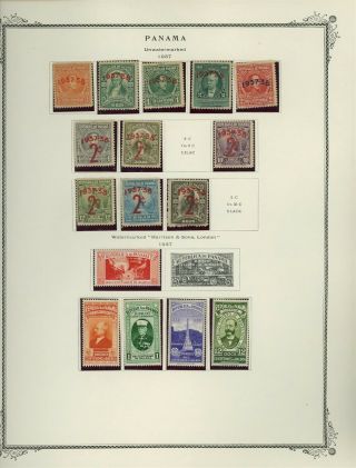 Panama Scott Specialty Album Page Lot 4 - Regular Post - See Scan - $$$