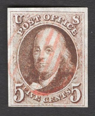 Usa 1847 Stamp Scott 1a Cv=850$
