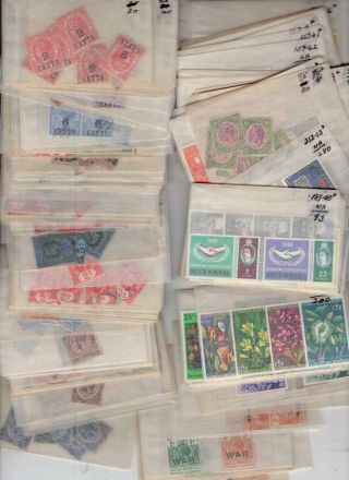 British Honduras - Dealers Stock Of & Stamps In Glassines -