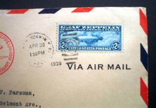 Grandpa Jim 359 - Scott C15,  Graf Zeppelin,  Europe - Pan America Flight Cover,  XF 3