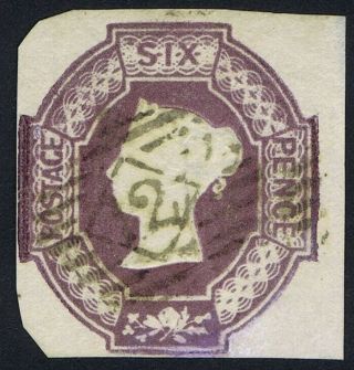 1854 Sg 59 6d Dull Lilac Embossed Fine Cat.  £1000.  00