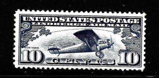 Hick Girl Stamp - M.  H.  U.  S.  Airmail Sc C10 1927 Lindbergh Tribute Y2313