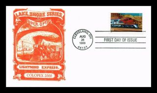 Dr Jim Stamps Us Chief Colopex Cachet Fdc Cover Railroad Cleveland
