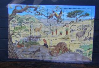 Namibia 2001 Fauna & Flora From The Central Highlands Miniature Sheet Mnh